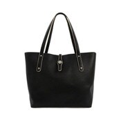 Wholesale - JESSICA MOORE BLACK LUXE TOTE BAG C/P 6, UPC: 810035350113